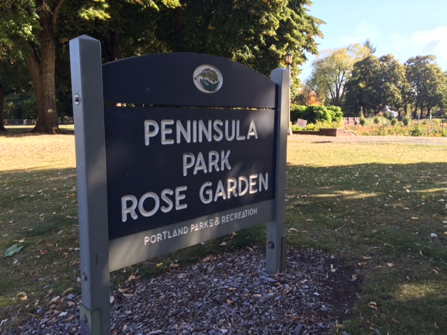 Peninsula Park Rose Garden Sign